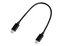 DLH - Câble USB - 24 pin USB-C (M) pour 24 pin USB-C (M) - 3 A - 30 cm - USB Power Delivery (3A, 15W) - noir DY-TU4855B