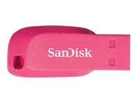 SanDisk Cruzer Blade - Clé USB - 16 Go - USB 2.0 - rose électrique SDCZ50C-016G-B35PE