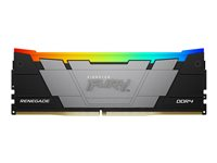 Kingston FURY Renegade RGB - DDR4 - module - 8 Go - DIMM 288 broches - 3600 MHz / PC4-28800 - CL16 - 1.35 V - mémoire sans tampon - non ECC - noir KF436C16RB2A/8