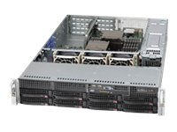Supermicro SC825 TQ-R740WB - Montable sur rack 2U - ATX étendu - SAS - hot-swap 740 Watt - noir CSE-825TQ-R740WB