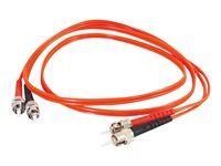 C2G Low-Smoke Zero-Halogen - Cordon de raccordement - ST multi-mode (M) pour ST multi-mode (M) - 3 m - fibre optique - 62,5 / 125 microns - orange 85209