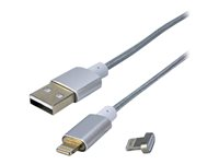 MCL - Câble Lightning - USB mâle pour Lightning mâle magnétique - 1 m ACC-IP05/2A-1M