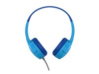 Belkin SoundForm Mini - Écouteurs avec micro - sur-oreille - filaire - jack 3,5mm - bleu AUD004BTBL
