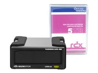 Overland-Tandberg RDX QuikStor - Lecteur de disque - cartouche RDX - SuperSpeed USB 3.0 - externe - noir - avec cartouche 5 TB 8882-RDX