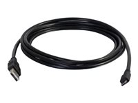 C2G USB 2.0 A to Micro B Cable - Câble USB - USB (M) pour Micro-USB de type B (M) - USB 2.0 - 4 m - noir 87395