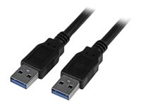 StarTech.com Câble USB 3.0 A vers A de 3 m - Cordon USB-A vers USB-A - USB 3.1 Gen 1 (5 Gb/s) - M/M - Noir - Câble USB - USB type A (M) pour USB type A (M) - USB 3.0 - 3 m - moulé - noir - pour P/N: HB30C1A1CPD, HB30C3A1CFBW, HB30C3A1CST, HB30C5A2CSC, HB30C5A2CST, SV231DPU34K USB3SAA3MBK