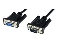 StarTech.com Câble Null Modem croisé série RS232 DB9 2 m - Cordon Null Modem RS232 male femelle - Câble Null Modem M/F - Noir 2m - Câble de modem nul - DB-9 (F) pour DB-9 (M) - 2 m - noir - pour P/N: 1P3FPC-USB-SERIAL, ICUSB2321F, ICUSB2324I, ICUSB232V2, PEX2S953, PEX2S953LP SCNM9FM2MBK