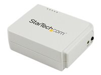 StarTech.com Serveur d'impression USB 2.0 sans fil N avec port Ethernet 10/100 Mb/s - 802.11 b/g/n et 150 Mb/s - Blanc - Serveur d'impression - USB 2.0 - 10/100 Ethernet x 1 - blanc PM1115UWEU