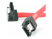 StarTech.com 18in Latching SATA to Right Angle SATA Serial ATA Cable - Câble SATA - Serial ATA 150/300 - SATA (F) pour SATA (F) - 46 cm - verrouillé, connecteur à angle droit - rouge - pour P/N: 25S22M2NGFFR, HSB13SATSASB, HSB1SATSASBA, HSB1SATSASVA, HSB43SATSASB, S322M225R LSATA18RA1