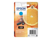 Epson 33 - 4.5 ml - cyan - original - emballage coque avec alarme radioélectrique/ acoustique - cartouche d'encre - pour Expression Home XP-530, 630, 635, 830; Expression Premium XP-540, 630, 640, 645, 830, 900 C13T33424022