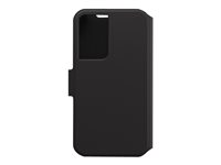 OtterBox Strada Series Via - Étui à rabat pour téléphone portable - polycarbonate, caoutchouc synthétique - noir - pour Samsung Galaxy S22+ 77-86604