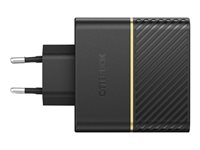 OtterBox Wall Charger - Adaptateur secteur - 50 Watt - 3 A - PD 3.0 - 2 connecteurs de sortie (24 pin USB-C) - noir scintillant 78-52724