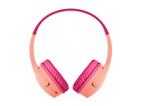 Belkin SoundForm Mini - Écouteurs avec micro - sur-oreille - Bluetooth - sans fil - jack 3,5mm - rose AUD002BTPK