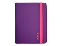 PORT Noumea Universal - Étui à rabat pour tablette - polyuréthane, velours - violet, rose - 11" 201317
