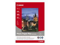 Canon Photo Paper Plus SG-201 - Semi-brillant - 203 x 254 mm - 260 g/m² - 20 feuille(s) papier photo - pour PIXMA iP3300, iP5300, MP180, MP490, MP510, MP550, MP560, MP600, MP810, MX330, TS7450 1686B018