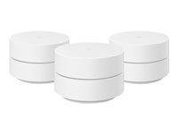 Google Wifi - - système Wi-Fi - (3 routeurs) - jusqu'à 1500 pieds carrés - maillage - 1GbE - Wi-Fi 5 - Bluetooth - Bi-bande GA02434-EU