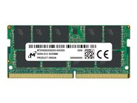 Micron - DDR4 - module - 16 Go - SO DIMM 260 broches - 3200 MHz / PC4-25600 - CL22 - 1.2 V - mémoire sans tampon - ECC MTA18ASF2G72HZ-3G2R1R