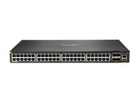 HPE Aruba Networking CX 6200F 48G 4SFP Switch - Commutateur - distance max. d'empilage de 10 km - C3 - Géré - 48 x 10/100/1000 + 4 x 100/1000 SFP - de l'avant et du côté vers l'arrière - Montable sur rack - pour CX 6200F 48G 4SFP Switch S0M83A