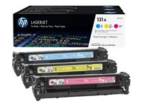 HP 131A - Pack de 3 - jaune, cyan, magenta - original - LaserJet - cartouche de toner (U0SL1AM) - pour LaserJet Pro 200 M251n, 200 M251nw, 200 M276nw, MFP M276n, MFP M276nw U0SL1AM