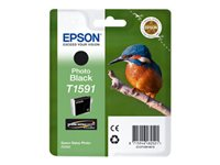 Epson T1591 - 17 ml - photo noire - original - blister - cartouche d'encre - pour Stylus Photo R2000 C13T15914010