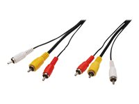 Uniformatic - Câble vidéo/audio - vidéo / audio composite - phono RCA x 3 mâle pour phono RCA x 3 mâle - 3 m 40403